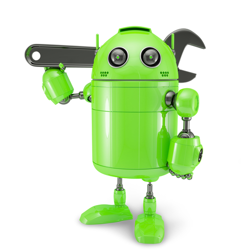 Android with wrench