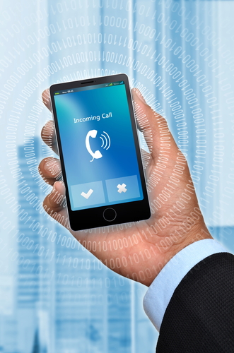 Incoming call on smartphone