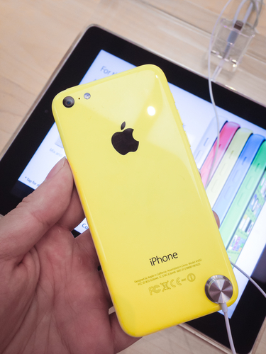 iPhone 5C being examined