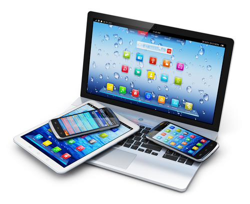 Laptop, tablet and smartphones