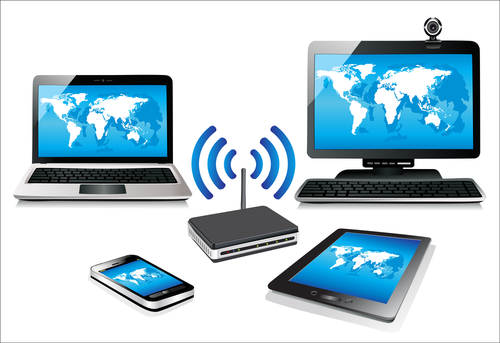 Router with connected devices