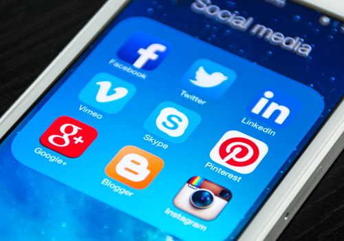 Smartphone with social media apps