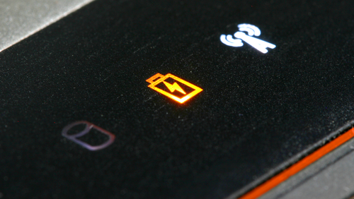 Laptop battery light