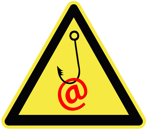 Phishing email warning